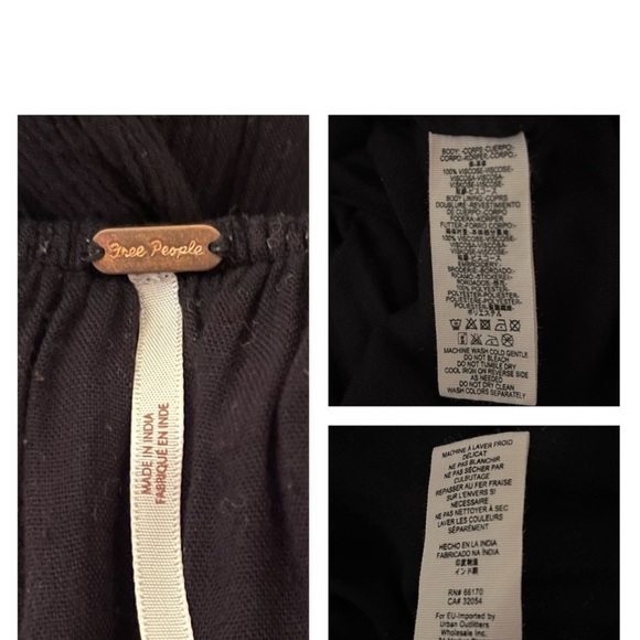 Free People Embroidered Swing Mini Dress Multicolor Black Size Large - Picture 10 of 11